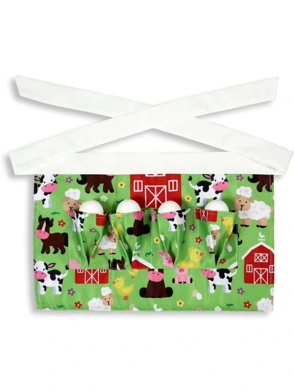 Toddler Egg Gathering Apron-Barnyard Kid’s Apron 4 Pockets